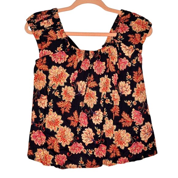 NWT Old Navy Floral Tie Back Swing Top Womens S Boho Hippie Festival Cottage - Picture 6 of 14